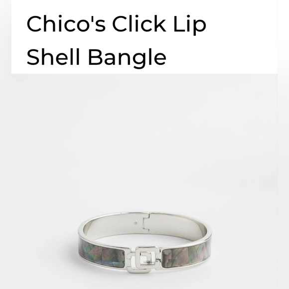 Chico's Click Lip Shell Bangle - Picture 3 of 4